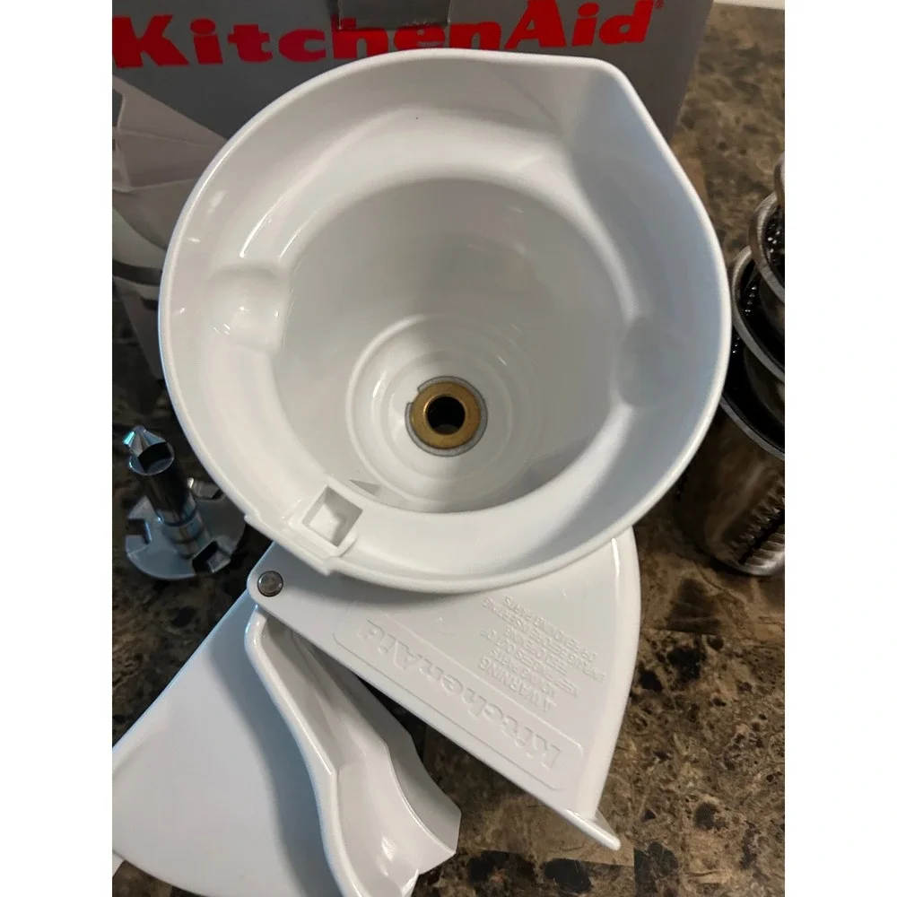 KitchenAid Slicer and Shredder Stand Mixer Attachment with 4 Cones White